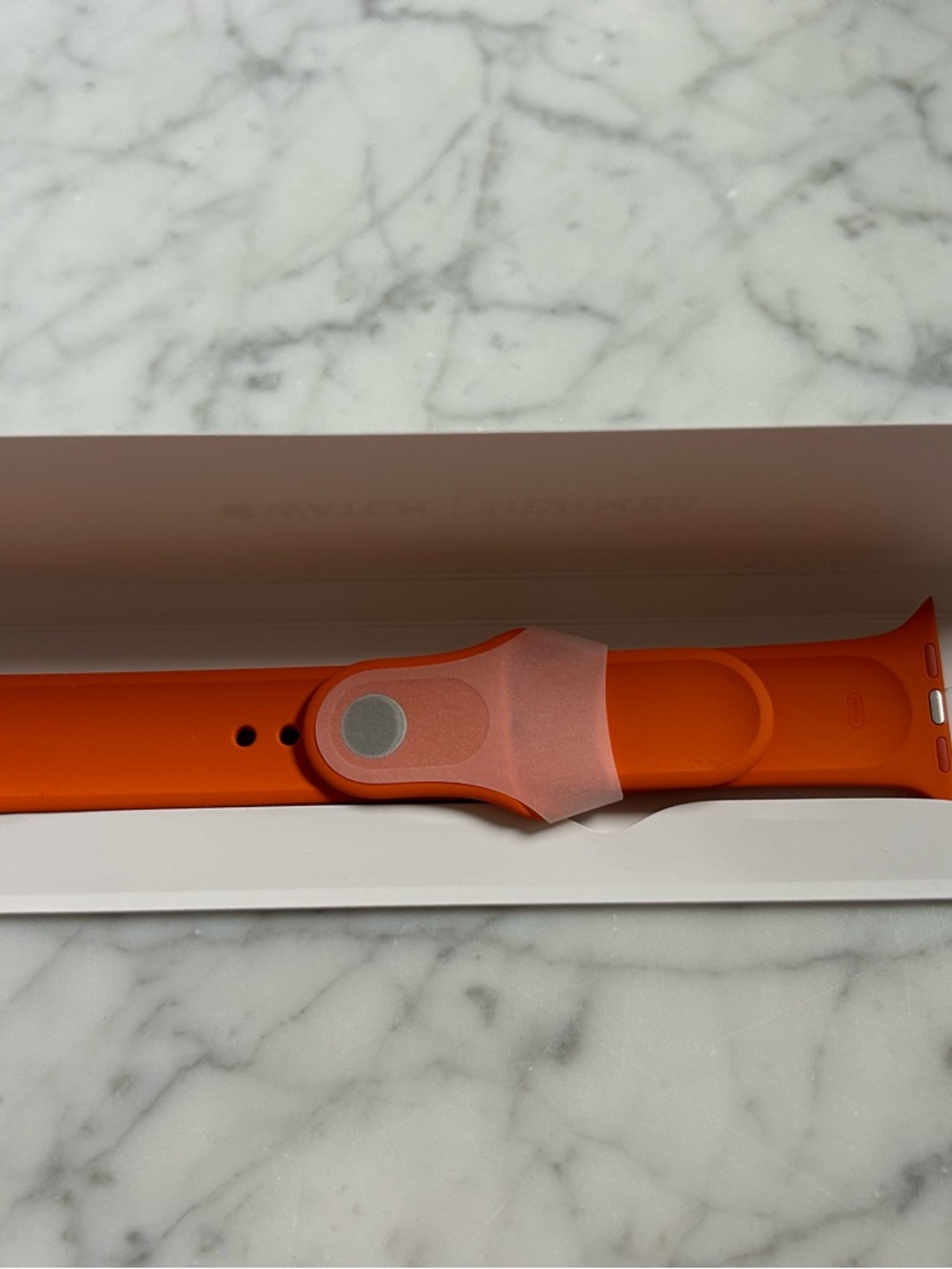 HERMES Orange Silicone Apple Sport Band - 46mm